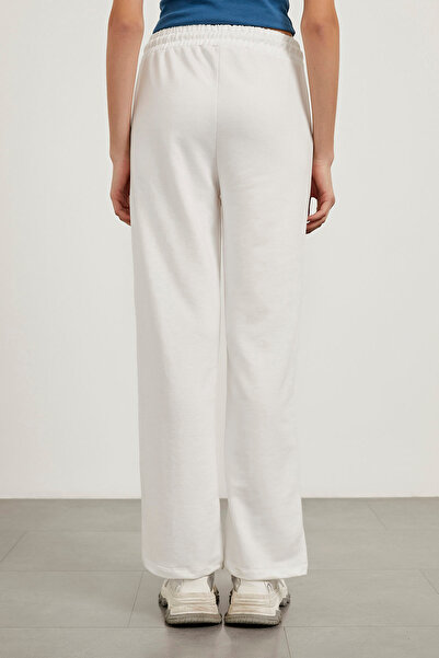 Arma Life Women's Loose Wide Leg Ecru Baggy Sweatpants