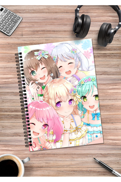 mertfigur Bang Dream Bandori Poppin Party Anime Spiralna sveska A5 (50 listova)