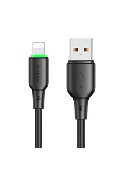 Mcdodo Ca-4741 12w Usb-a To Lıghtnıng Şarj Ve Data Kablosu -1.2 M Siya