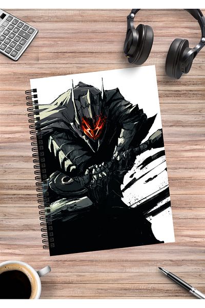mertfigur دفتر ملاحظات حلزوني من Berserk Anime مقاس A5 (50 ورقة)
