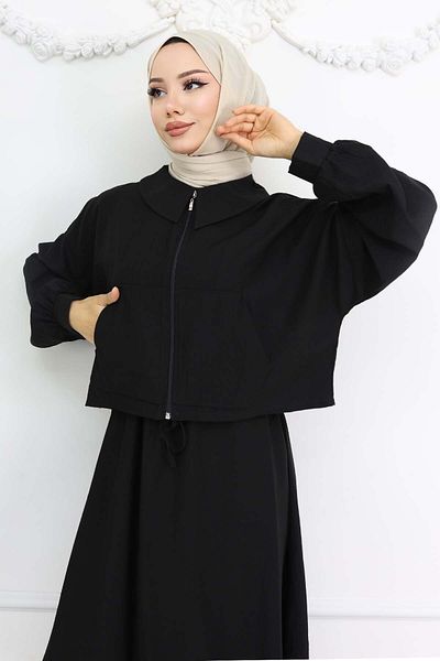 benguen Zippered Jacket Gilet, Black 2240 Suit