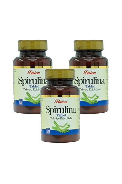 Balen 3 Adet Balen Spirulina Tablet 100 Adet 700 Mg Yosun Hapı