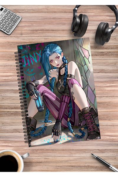mertfigur دفتر ملاحظات حلزوني من Arcane Jinx Anime (50 ورقة)