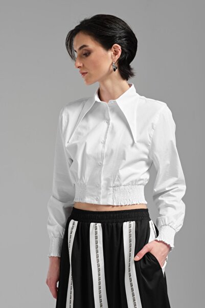 tw3 Cămașă de damă din țesătură popelin cu guler ascuțit