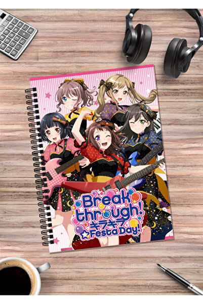 mertfigur Bang Dream Bandori Poppin Party Anime Spiral Notebook A5 (50Leaf)