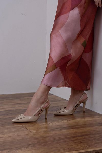 sovrana Buckle Detailed Heeled Shoes Skin Patent Leather