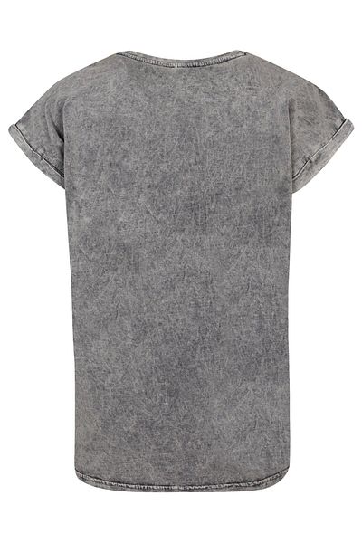 Merchcode Ladies Powerslave - Dark Ink Acid Washed T-shirt
