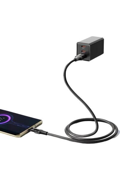 Mcdodo Ca-2090 Type-c 100w Şeffaf Başlıklı Süper Hızlı Data Aktarım Ve Şarj Kablosu Siyah-1.2 Metre