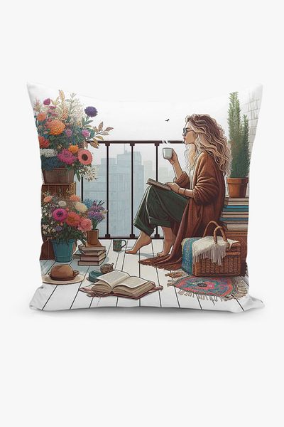Filamente Husă de pernă cu imprimare digitală pe două fețe cu model boem (husă de pernă Bohemian)