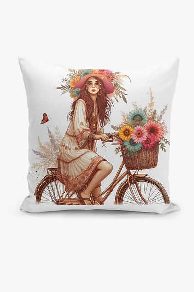 Filamente Husă de pernă cu imprimare digitală pe două fețe cu model boem (husă de pernă Bohemian)
