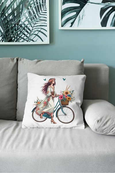 Filamente Husă de pernă cu imprimare digitală pe două fețe cu model boem (husă de pernă Bohemian)