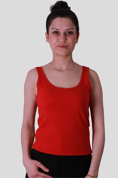 trender Red Women's Sleeveless T-Shirt 586-04