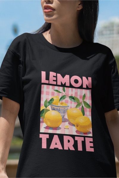 SUNFREE POPULARAN TREND ŽENSKA MAJICA S LIMUNOVIM PRITISKOM, OVERSIZE