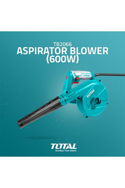TOTAL 600W Aspirator Blower – High Power Electric Blower with 16,000 RPM Speed, Dust Collection Bag