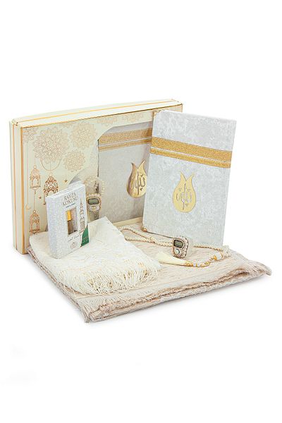 ihvanonline Dowry Prayer Rug Religious Worship Set 6 Pieces Suitable Bridal Ramadan Gift for Bundle