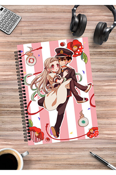 mertfigur Caiet cu spirală A5 (50 coli) cu anime Hanako Kun Nene Akane, legat la toaletă
