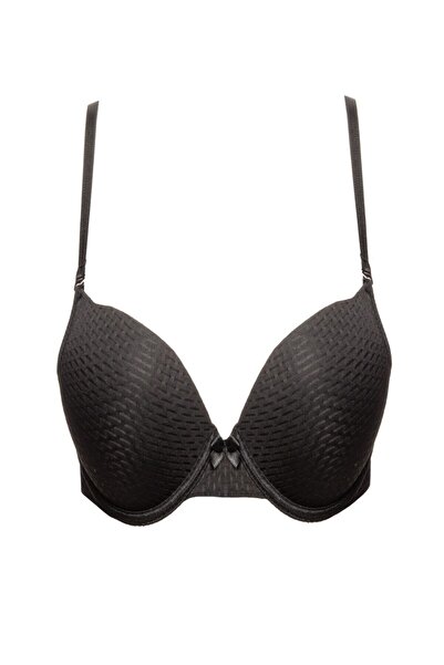 MİSTİRİK Модель Blera - Push Up, з додатковою підкладкою та покриттям Doublu Premium Чорний щоденний бюстгальтер