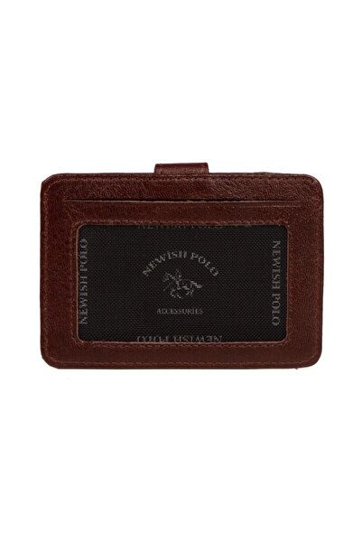 Newish Polo Men's Khaki Leather Wallet and Card Holder