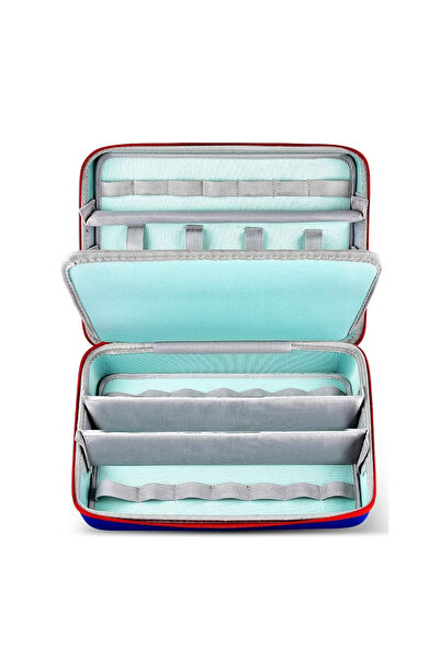 Choice حقيبة تنظيم ألعاب زرقاء متوافقة مع سيارة هوت ويلز، لسيارات ماتش بوكس، قابلة للحمل