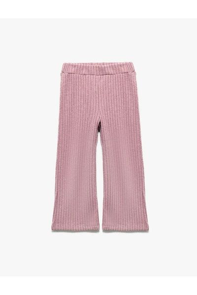 Koton Elastic Waist Viscose Blended Pink Baby Girl Leggings 5Smg40057Ak