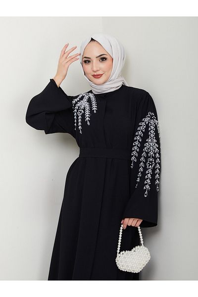 MY QILAM Number 10 Fashion Πολύτιμος λίθος Abaya ΜΑΥΡΟ ΓΥΝΑΙΚΕΙΟ ΦΟΡΕΜΑ 10NMR4006