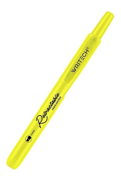 Writech Neon Yellow Push Highlighter W-805S