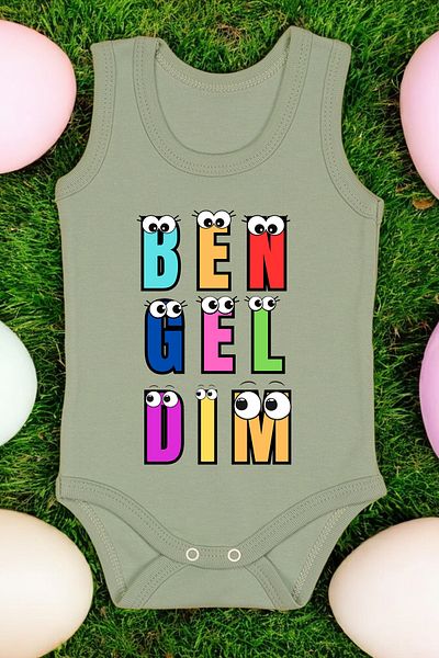 bebetospik Dim Printed I'm Coming Cotton Athlete Bodysuit