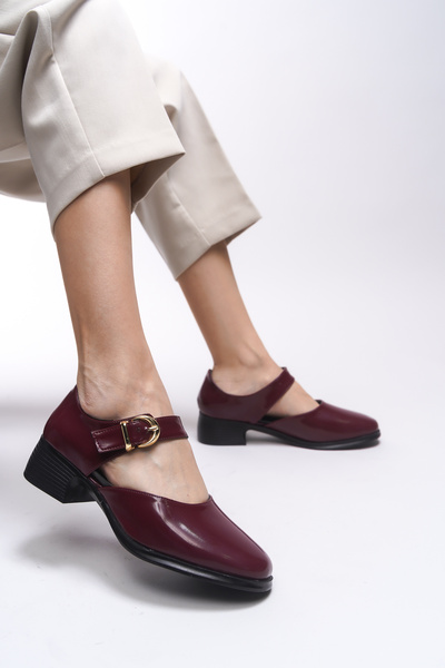 Riccon Saeldyl Women's Classic Heeled Shoes 0012300   Burgundy Patent Leather