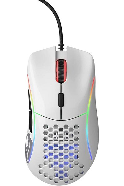 Glorious Model D- Wired Mouse, 61g, RGB, Glossy White