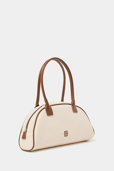 Madamra Beige Damen Retro Hand- und Umhängetasche