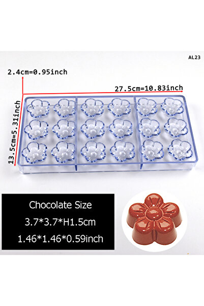 Choice قالب شوكولاتة AL23-F9207 من البولي كربونات على شكل قلب كروي لقوالب الخ...