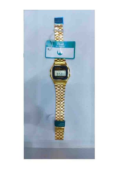 AL FAJIR Digital prayer clock, gold color