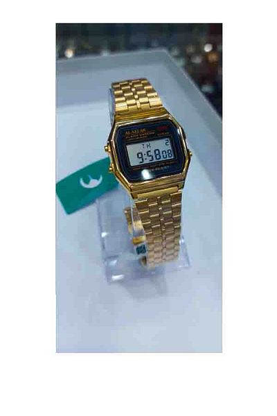 AL FAJIR Digital prayer clock, gold color