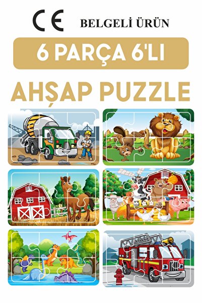 LİPYOS Baby Puzzle 6 Parça 6 Adet Puzzle Seti-3