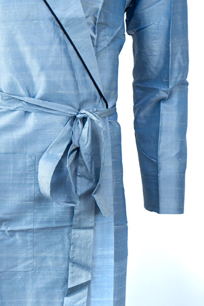 Oppland Ανδρική Μόδα Röpteşambır Premium Σατέν Ρόμπα με Ζώνη