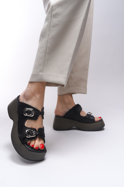 Riccon Victihne Women's Slippers 001291 Black