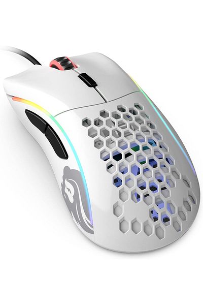 Glorious Model D- Wired Mouse, 61g, RGB, Glossy White