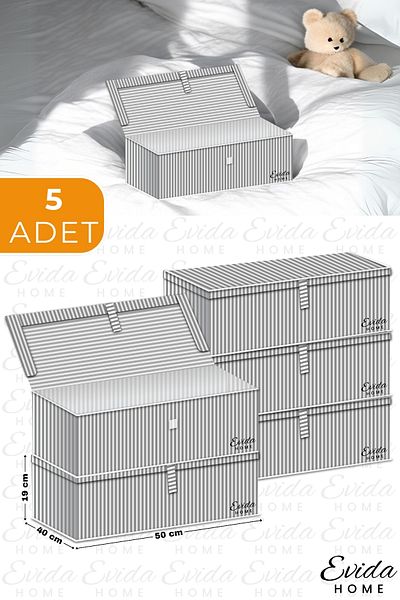 Evida 5 Pieces 50X40X19 cm Supported Trash - under Base Trash