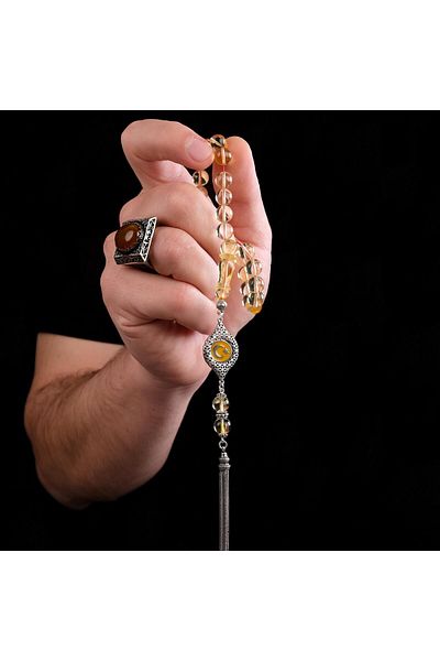 TESBİHCİBABA Special Tassel Water Drop Has Amber Rosary
