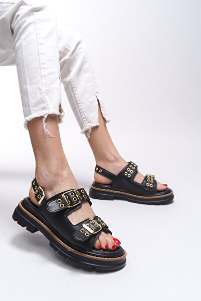 Riccon Ysalitia Women's Black Sandals 0012120