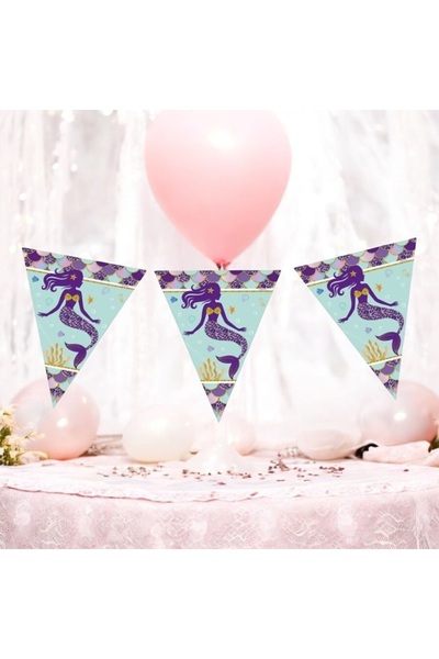 Behind party store راية مثلثة على شكل حورية البحر