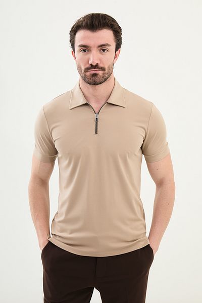 Mcr Combed Polo Zippered Collar