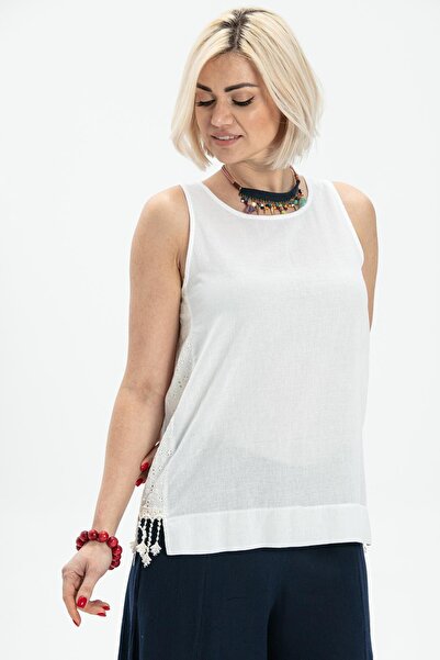 Eliş Şile Bezi Zeyno Summer Blouse - White Byz