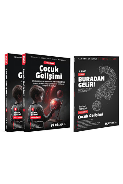 (Özel Set) Çocuk Gelişimi 4. Sınıf Bahar 1. 2. Kitap ve Deneme 2025