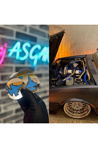 as garaj UÇAK JET MODEL  DESEN BBS 4'LÜ JANT LOGO TAKIMI PLEKSİ