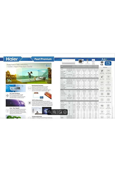 Haier PEARL PREMİUM 18000 BTU A+++ DUVAR TİPİ SPLİT İNVERTER KLİMA AS71PEPHRA/ 1U50KEPFRA Uyumlu
