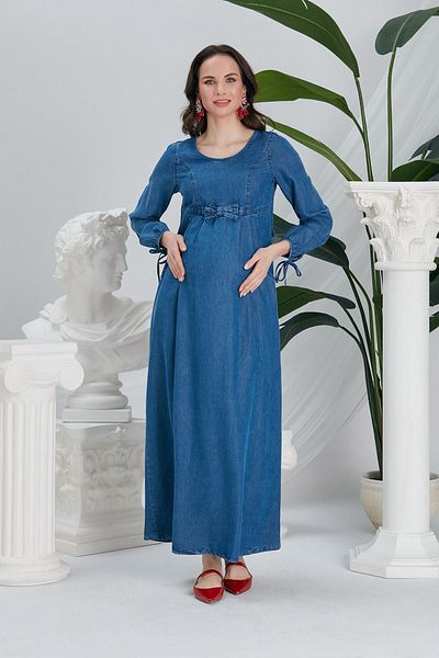 Işşıl O7039-Rochie de Maternitate Maxi Lyosell cu fundita