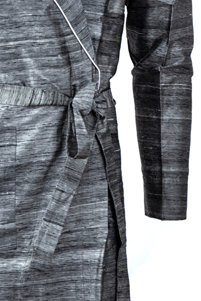 Oppland Ανδρική Μόδα Röpteşambır Premium Σατέν Ρόμπα με Ζώνη