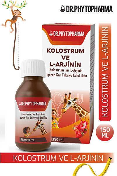 Dr Phytopharma Kids L-arjinin, Kolostrum, Arı Sütü, Kalsiyum, Vitamin D3, Çinko içeren Sıvı Takviye Gıda 150ml