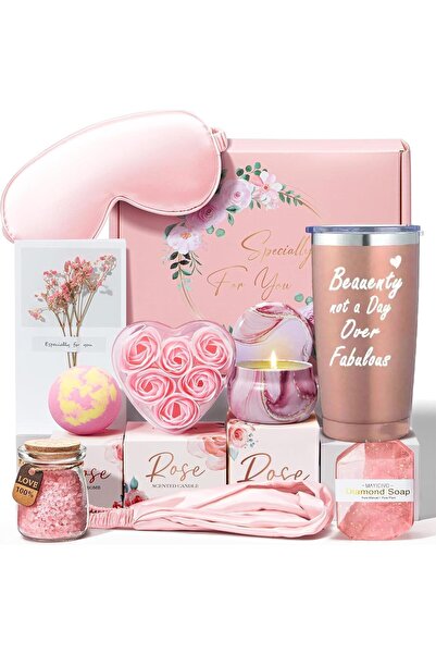 Beauenty مجموعة هدايا سبا مكونة من 10 قطع من الشموع المعطرة وكرات الاستحمام ا...